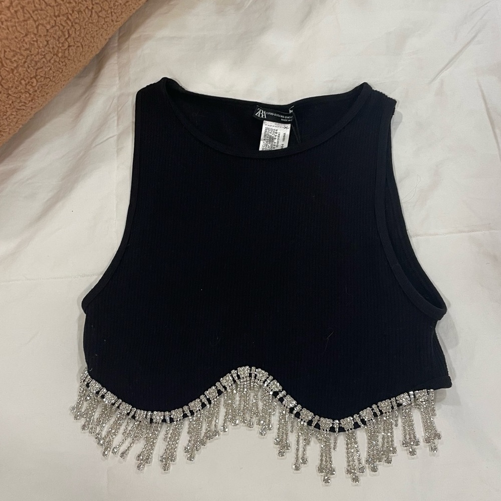 Zara tassel crop top